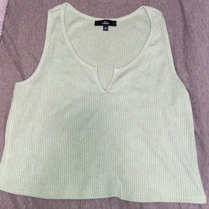 Green crop top from Lulu’s